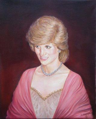 319x393 Princess Diana Painting By Diana - Princess Diana Painting
