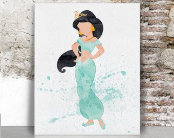 340x270 Jasmine Painting Etsy - Princess Jasmine Painting