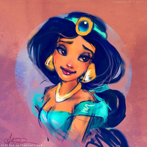 500x500 Jasmine Painting Illustrations, Art, Water Colors, Paints - Princess Jasmine Painting