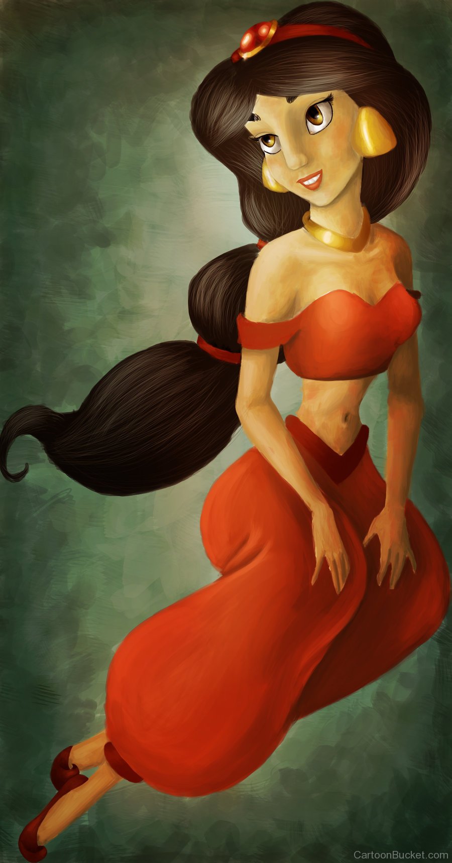900x1719 Painting Of Princess Jasmine - Princess Jasmine Painting
