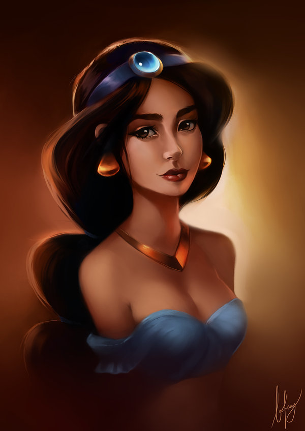600x848 Princess Jasmine By Bofeng - Princess Jasmine Painting