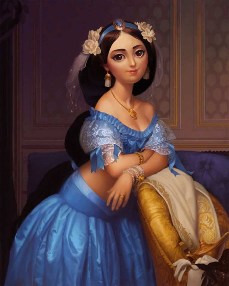 768x960 Princess Painting Beautiful Princess Jasmine By Jessibeans - Princess Jasmine Painting