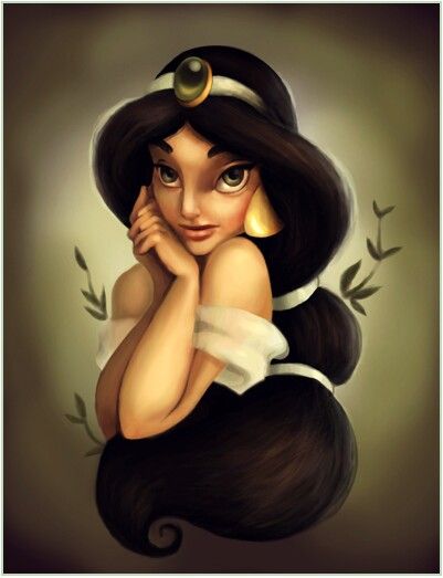 401x523 Jasmine (Drawing By Unknown) - Princess Jasmine Painting