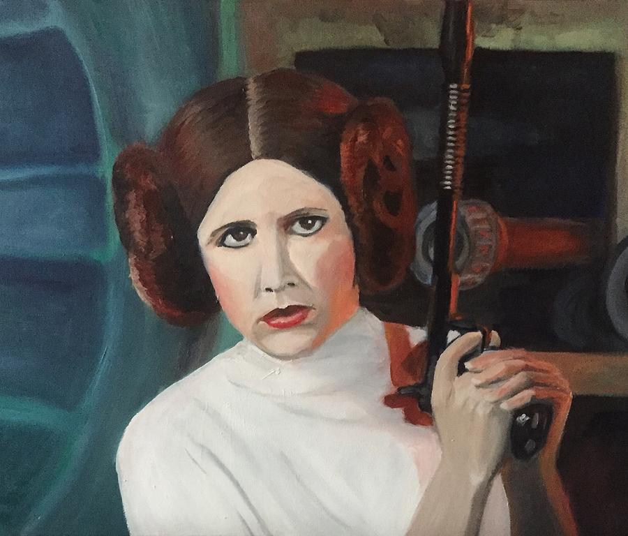 900x768 Princess Leia Painting By Thomas Laurent - Princess Leia Painting