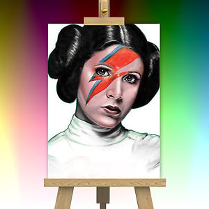 300x300 Princess Leia Rebel Painting Home Wall Art Canvas Picture Print A1 - Princess Leia Painting