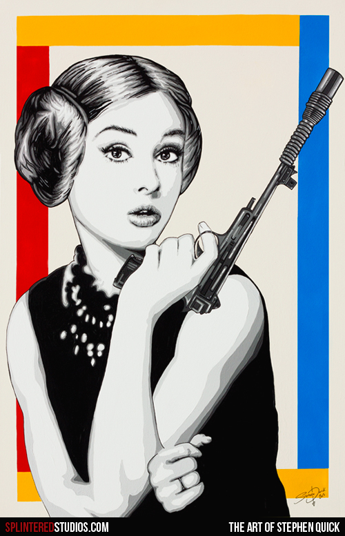 500x777 Princess Leia Hepburn Art - Princess Leia Painting