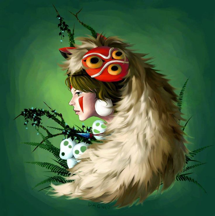 736x740 The 13 Best Princess Mononoke Images On Princesses - Princess Mononoke Painting