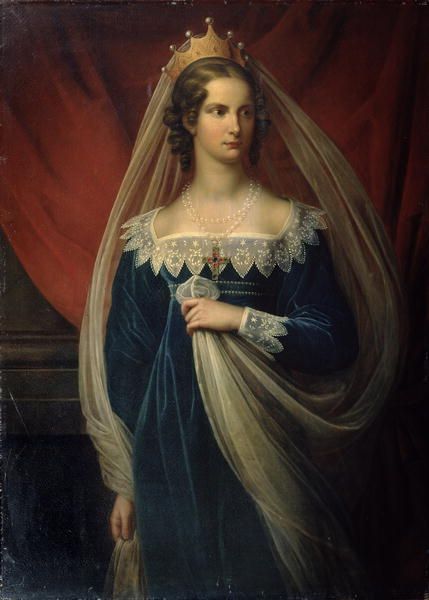 429x600 Portrait Of Princess Charlotte Von Preussen Painting Franz - Princess Painting