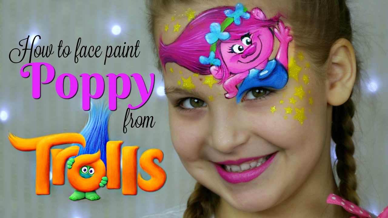 1280x720 Trolls Princess Poppy Face Painting Amp Makeup For Kids - Princess Painting For Girls