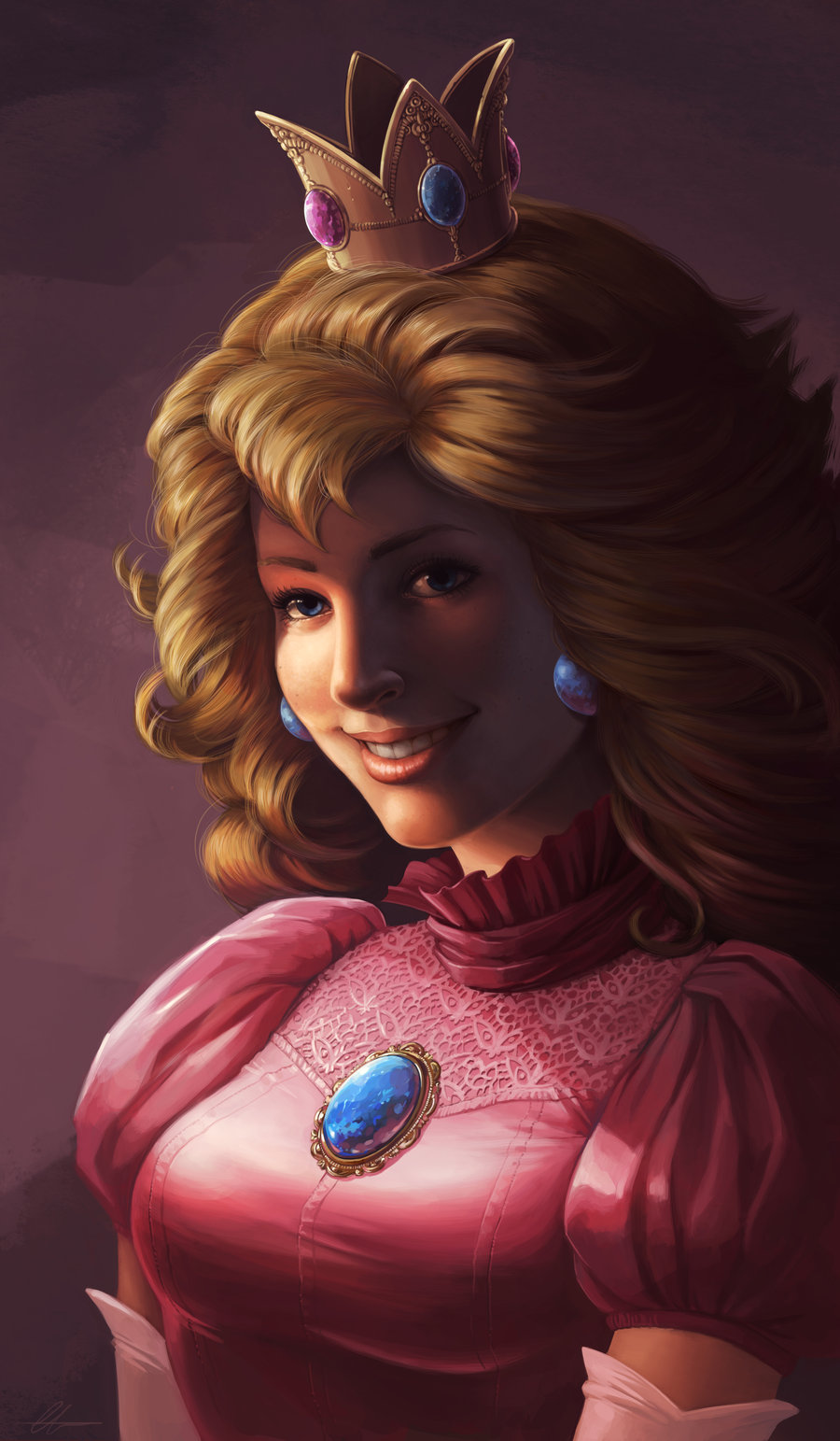900x1543 Princess Peach By Carolinelaplante - Princess Peach Painting