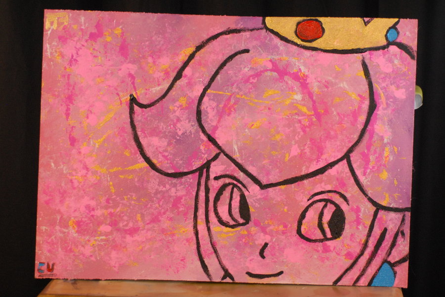 900x602 Princess Peach Painting By Calebupah - Princess Peach Painting