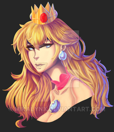 400x460 Princess Peach Painting Wip By Mikalynx - Princess Peach Painting