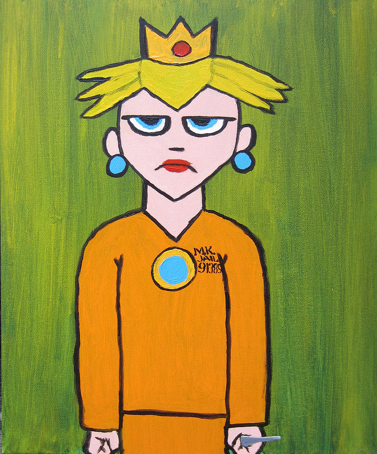 747x900 Prison Princess Peach Painting By Shaun Clayton - Princess Peach Painting