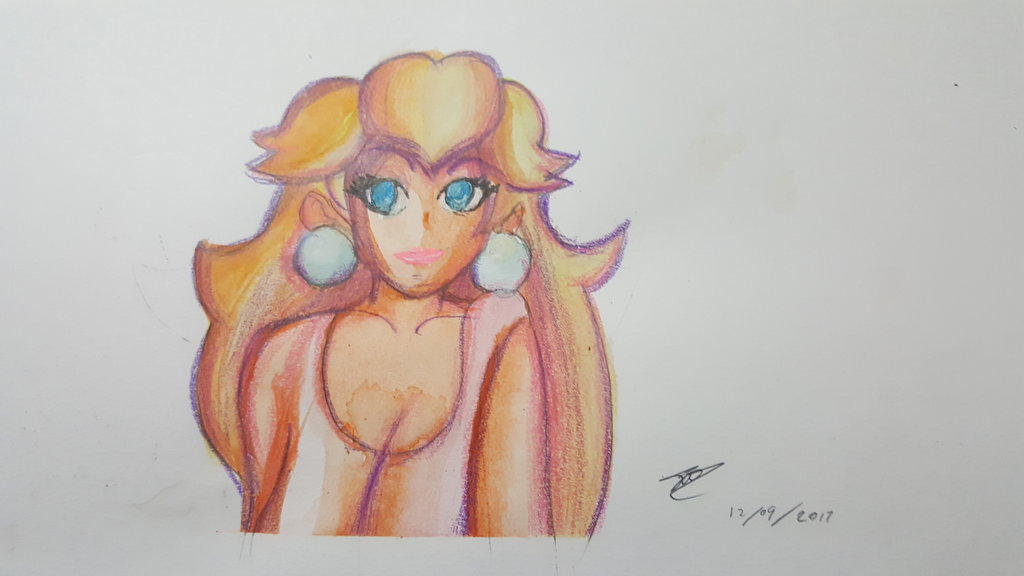 1024x576 Princess Peach Painting By Sampraz90 - Princess Peach Painting