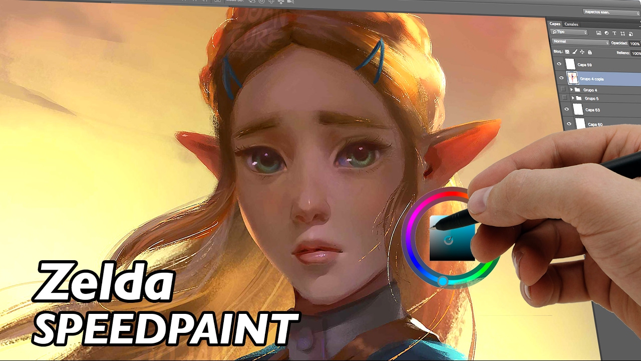 1280x720 Princess Zelda - Princess Zelda Painting