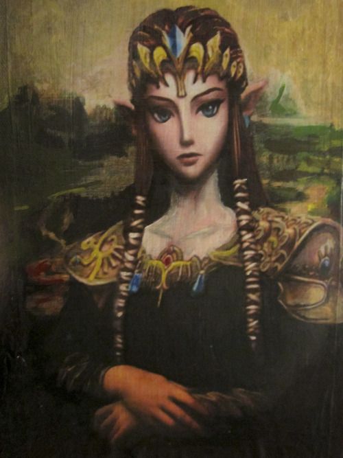 500x667 Princess Zelda As The Mona Lisa On Global Geek News. Gaming - Princess Zelda Painting