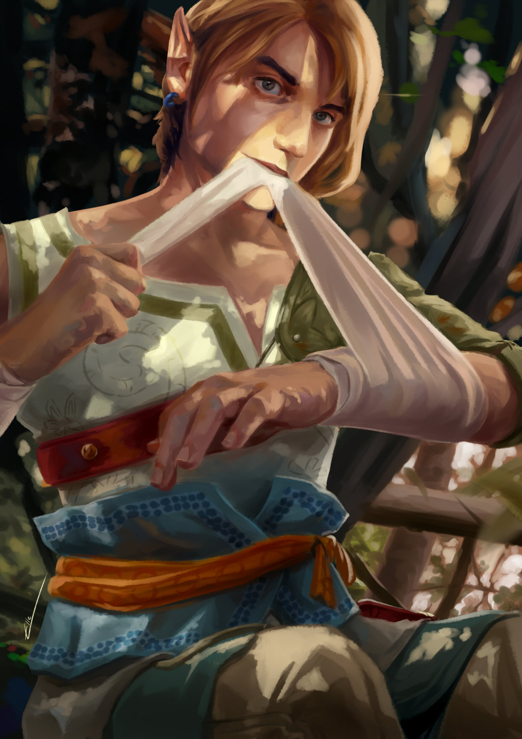 1024x1448 Link Fanart - Princess Zelda Painting