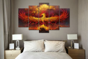 300x200 China Canvas Print Painting 5 Panel Hd Printed Oil Painting - Print Oil Painting