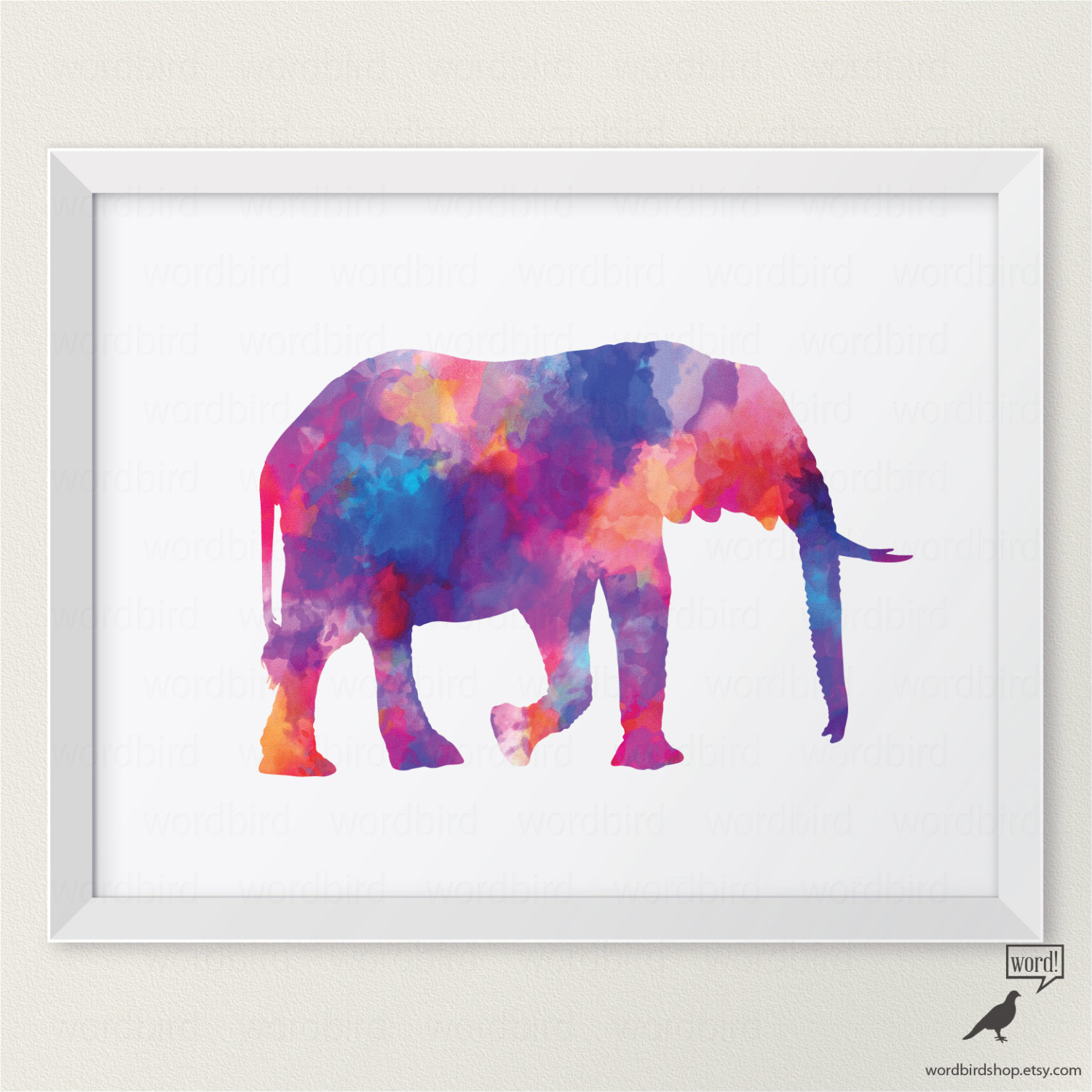 1500x1500 Elephant Watercolor Print Elephant Painting Watercolor - Printing Watercolor Painting