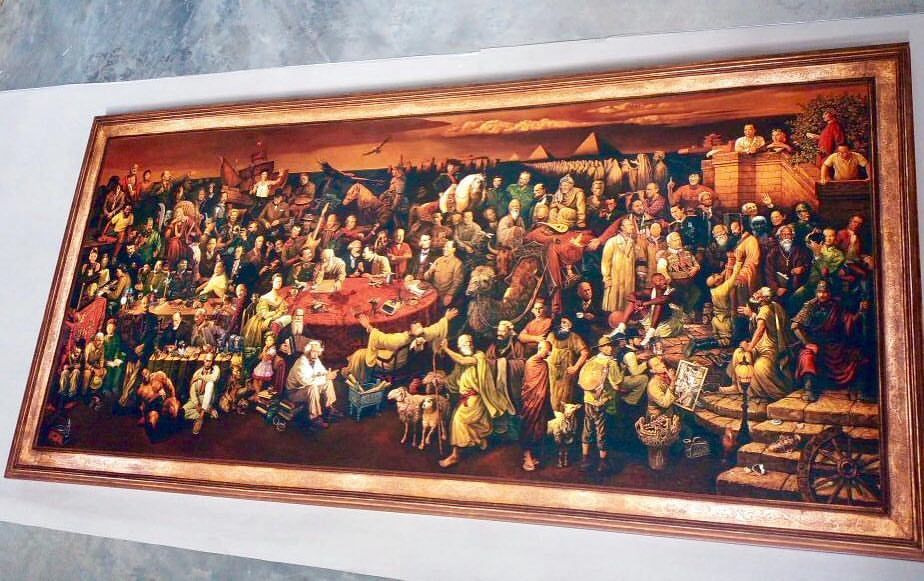 924x581 Classic Painting Of 100 Famous People Printed On Canvas. We - Prints Of Classic Painting