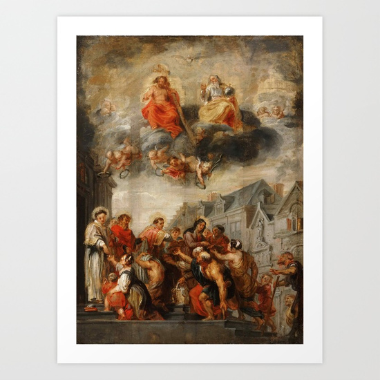 550x550 Classic Painting Of The Saints Art Print By Viktoriusart Society6 - Prints Of Classic Painting