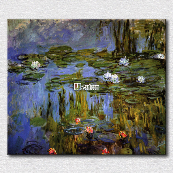 600x600 World Famous Paintings Hang On The Living Room Monet Lotus Canvas - Prints Of Famous Painting