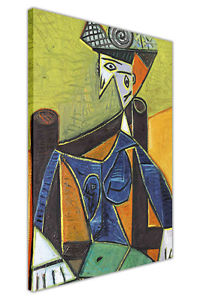 200x300 Famous Pablo Picasso Painting Woman Sitting On A Chair Canvas Wall - Prints Of Famous Painting