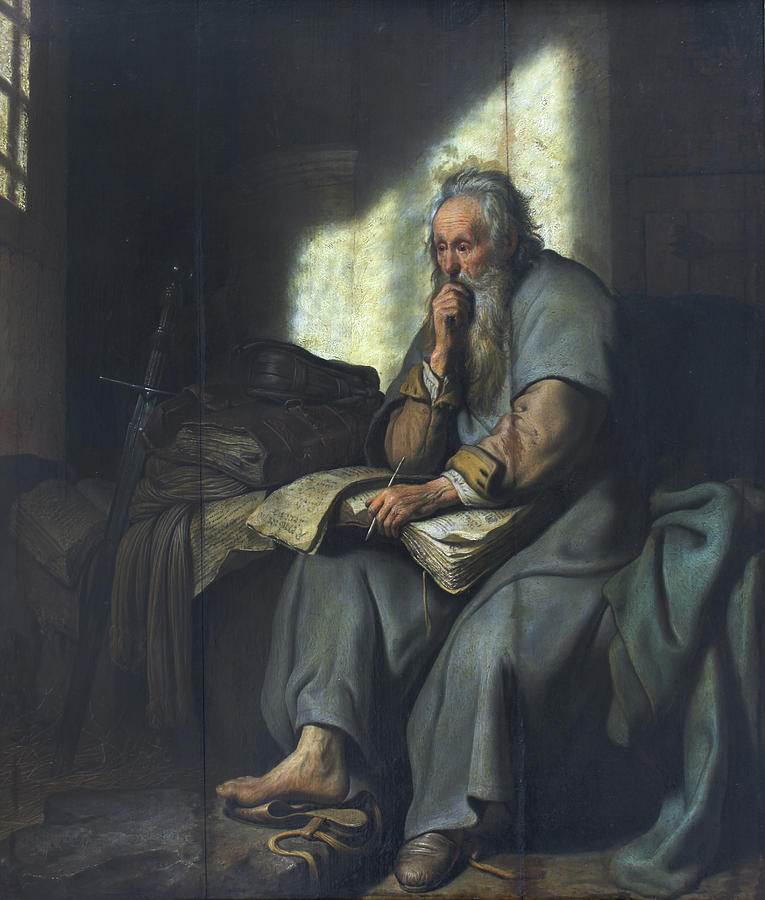 765x900 St. Paul In Prison Painting By Rembrandt - Prison Painting