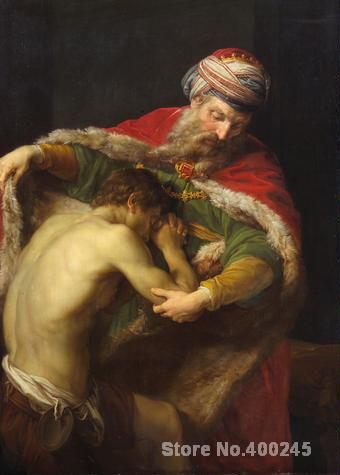 340x475 Christmas Gift Art On Canvas The Prodigal Son By Rembrandt Van - Prodigal Son Painting