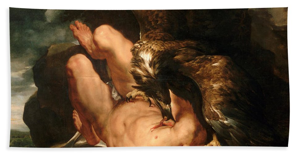 967x500 Prometheus Bound Hand Towel For Sale By Peter Paul Rubens - Prometheus Bound Painting