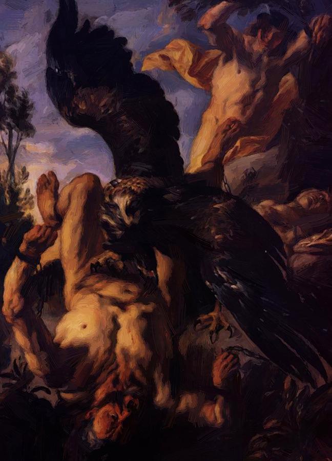 648x900 Prometheus Bound Painting By Jordaens Jacob - Prometheus Bound Painting