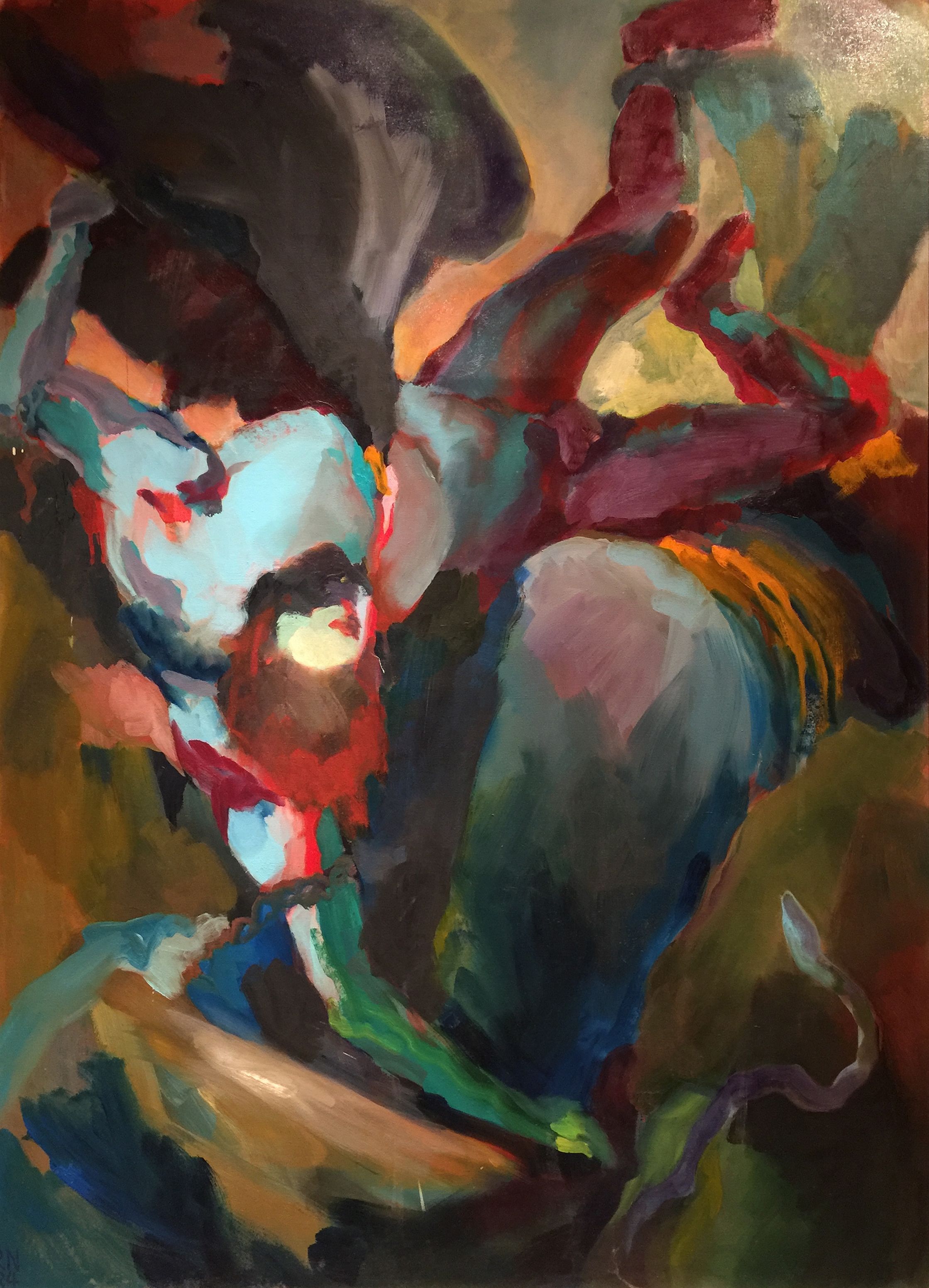 2238x3103 Robert Nathans, Prometheus Bound, 1986. Oil On Canvas, 61 X 44 - Prometheus Bound Painting