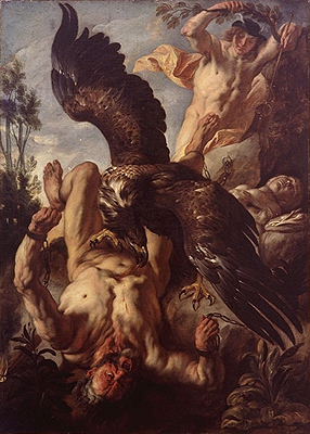 286x400 Prometheus Bound Jacob Jordaens - Prometheus Painting