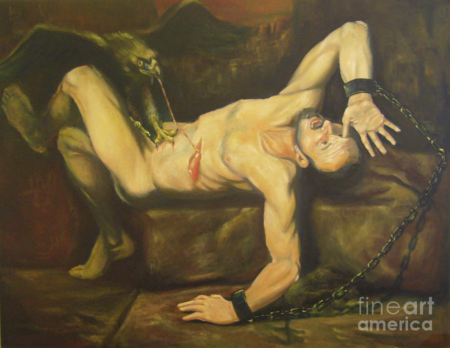 900x695 Prometheus Painting By Bobo Rajacic - Prometheus Painting