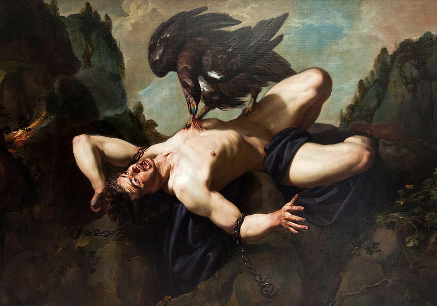 900x631 Prometheus Painting By Theodoor Rombouts - Prometheus Painting