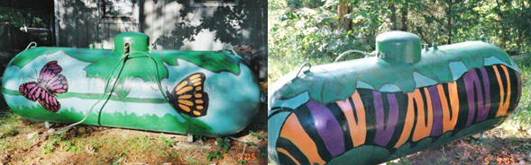 589x184 Fuel Tank Art - Propane Tank Painting Art