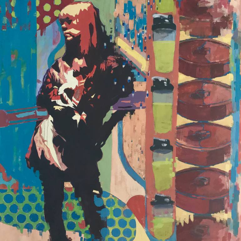 770x770 Saatchi Art Repetitious Green Protein Shakes Painting By Matt Pierson - Protein Painting