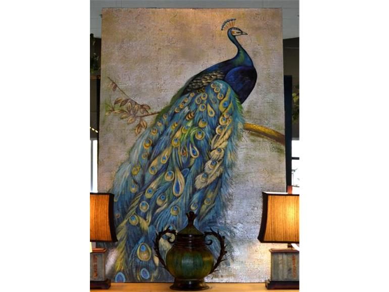 770x578 Proud Papa Peacock Painting - Proud Peacock Painting
