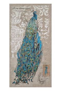 236x354 Proud Peacock Original Painting Peacocks, Original - Proud Peacock Painting