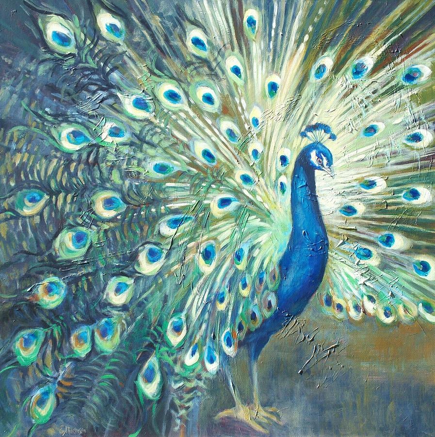 897x900 Proud Peacock Painting - Proud Peacock Painting
