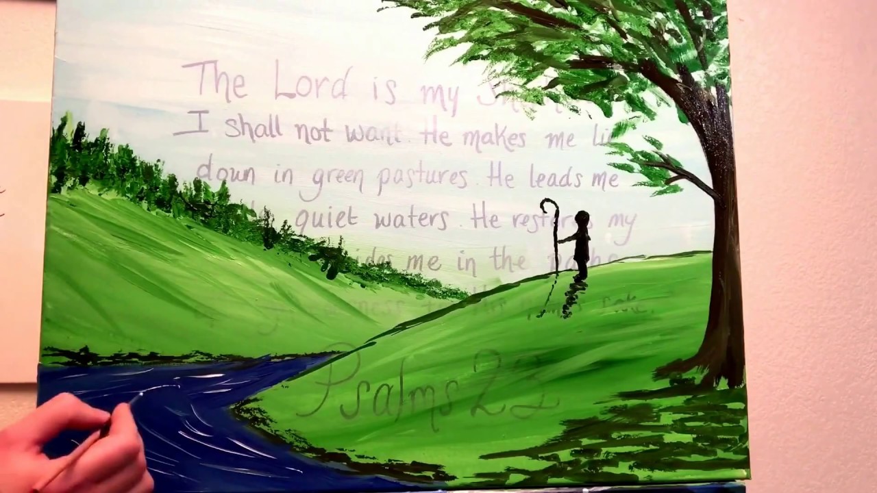 1280x720 Psalm 23 Painting - Psalm 23 Painting
