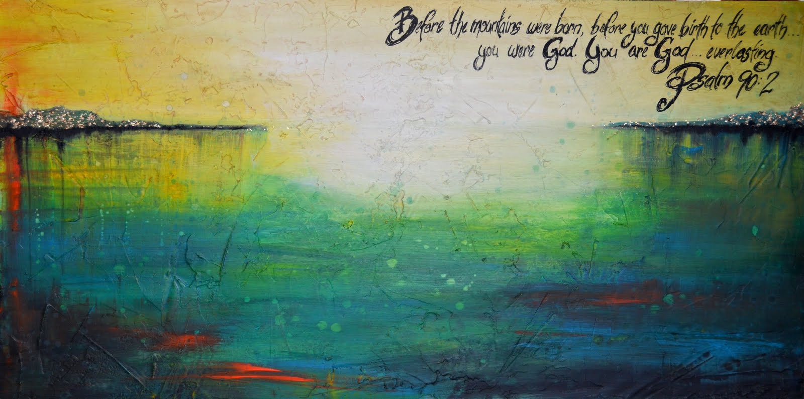 1600x794 The Art Girl Jackie 5 Days Of Art - Psalm 23 Painting