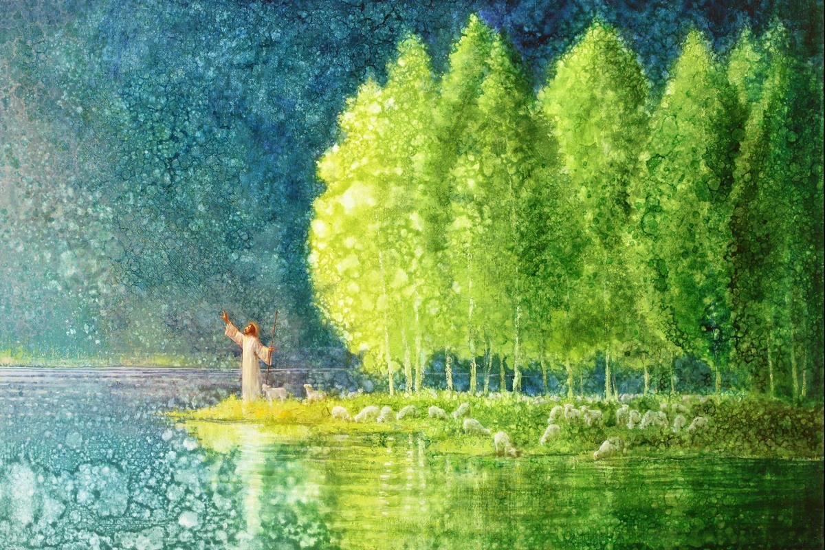 1200x800 The Umc On Twitter The Lord Is My Shepherd I Shall Not Want. He - Psalm 23 Painting