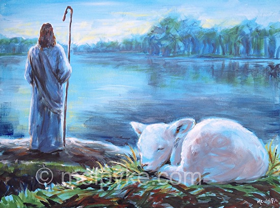 550x409 Melani Pyke - Psalm 23 Painting