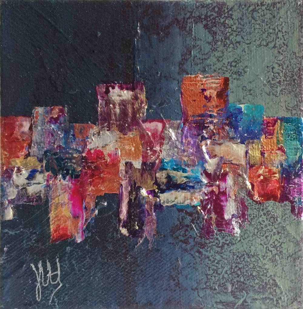 1000x1018 Stunning Multicoloured Abstract Mini Painting - Psp Painting