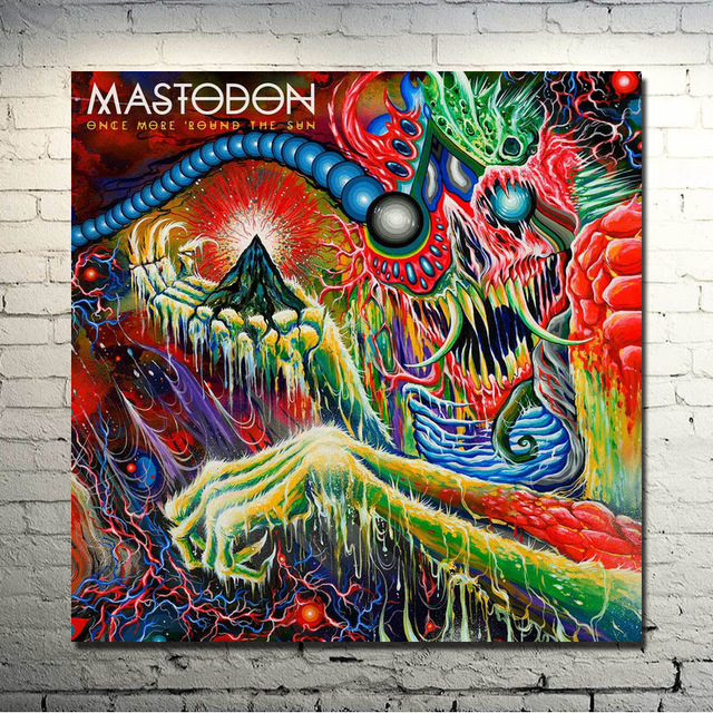 640x640 Mastodon Heavy Metal Band Art Silk Poster 13x13 32x32inch Abstract - Psychedelic Painting