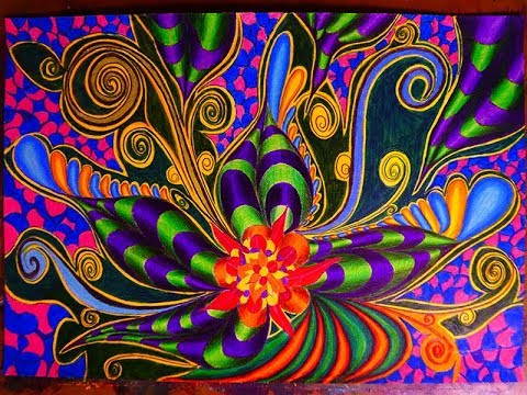 480x360 Simple Trippy Psychedelic Abstract Painting Oil Pencils Art - Psychedelic Painting