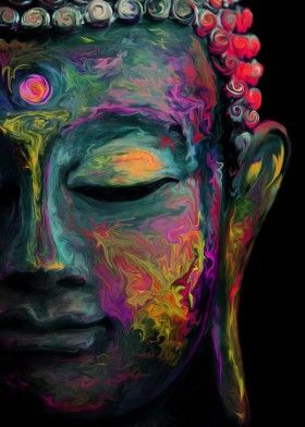 280x392 Buddha Painting Event Paint - Psychedelic Painting