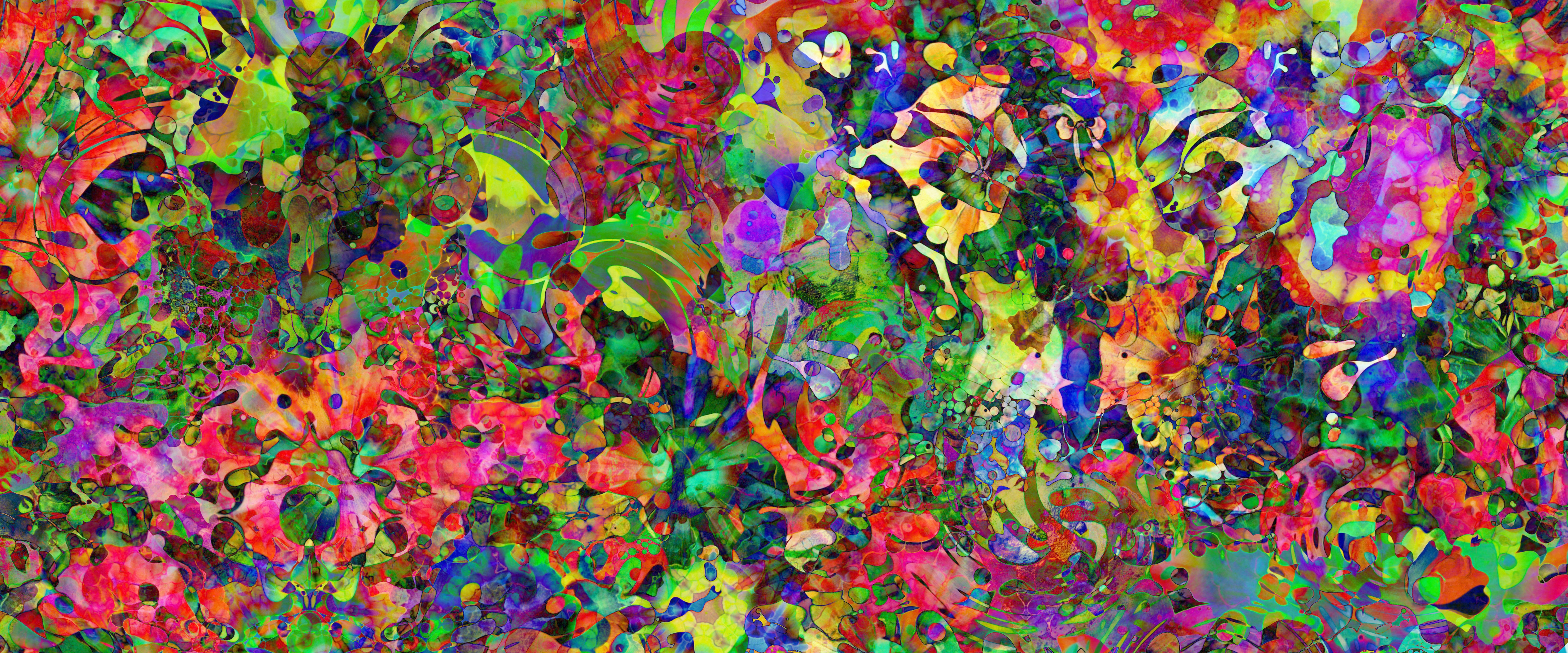 6000x2500 Free Images Liquid, Light, Sixties, Psychedelic Art, Modern Art - Psychedelic Painting