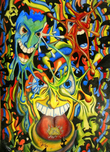 466x640 Hallucinogenius Psycho Art - Psycho Painting